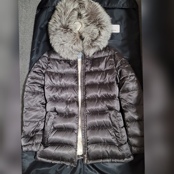 PRADA Silver Grey Puffer Jacket Size 40 - Picture 3 of 14